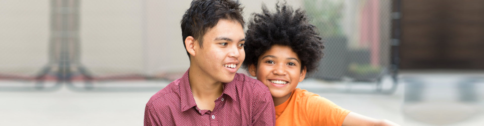 portrait of two kids